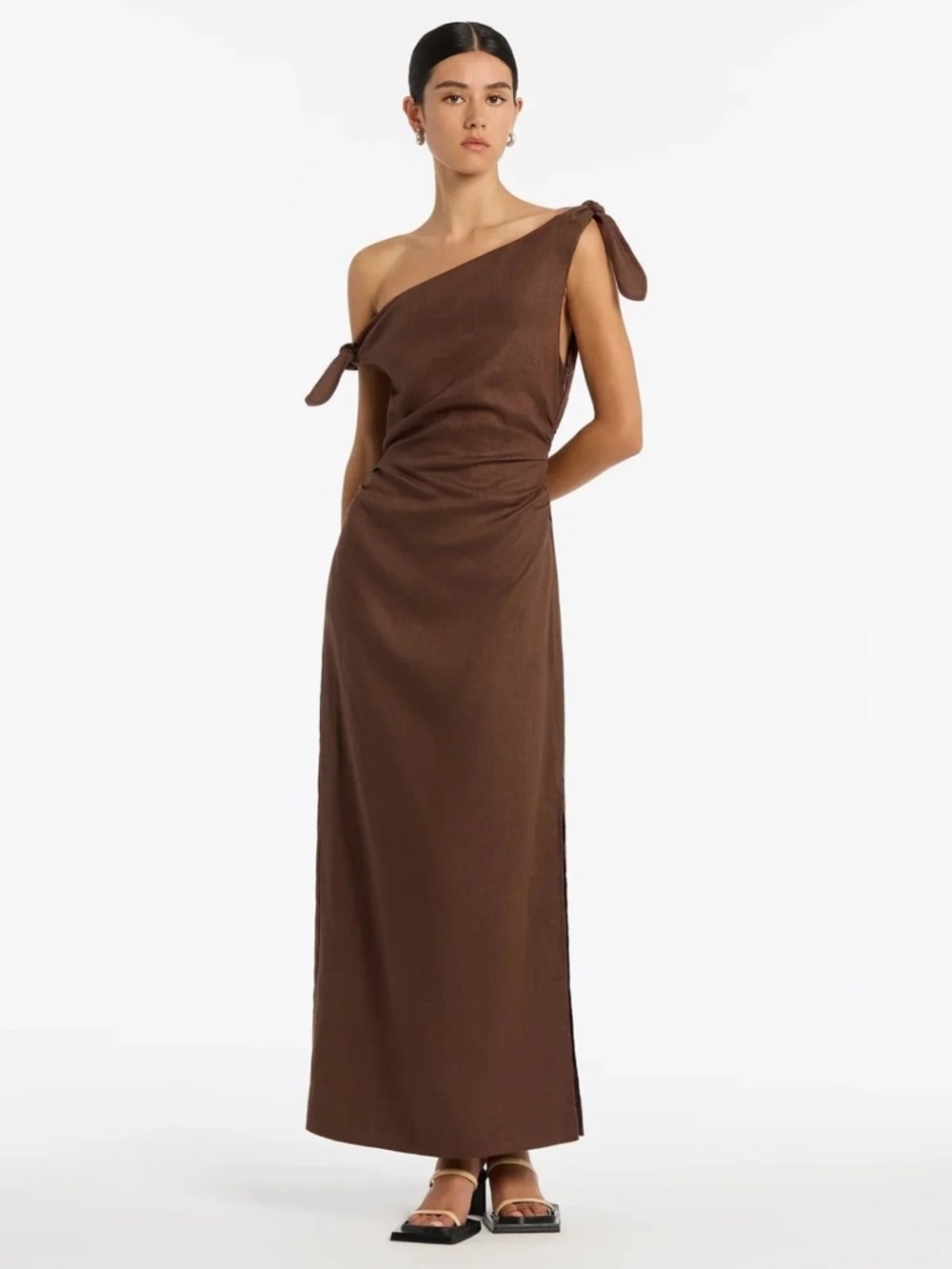 SIR Bettina Off Shoulder Dress Chocolate NEW